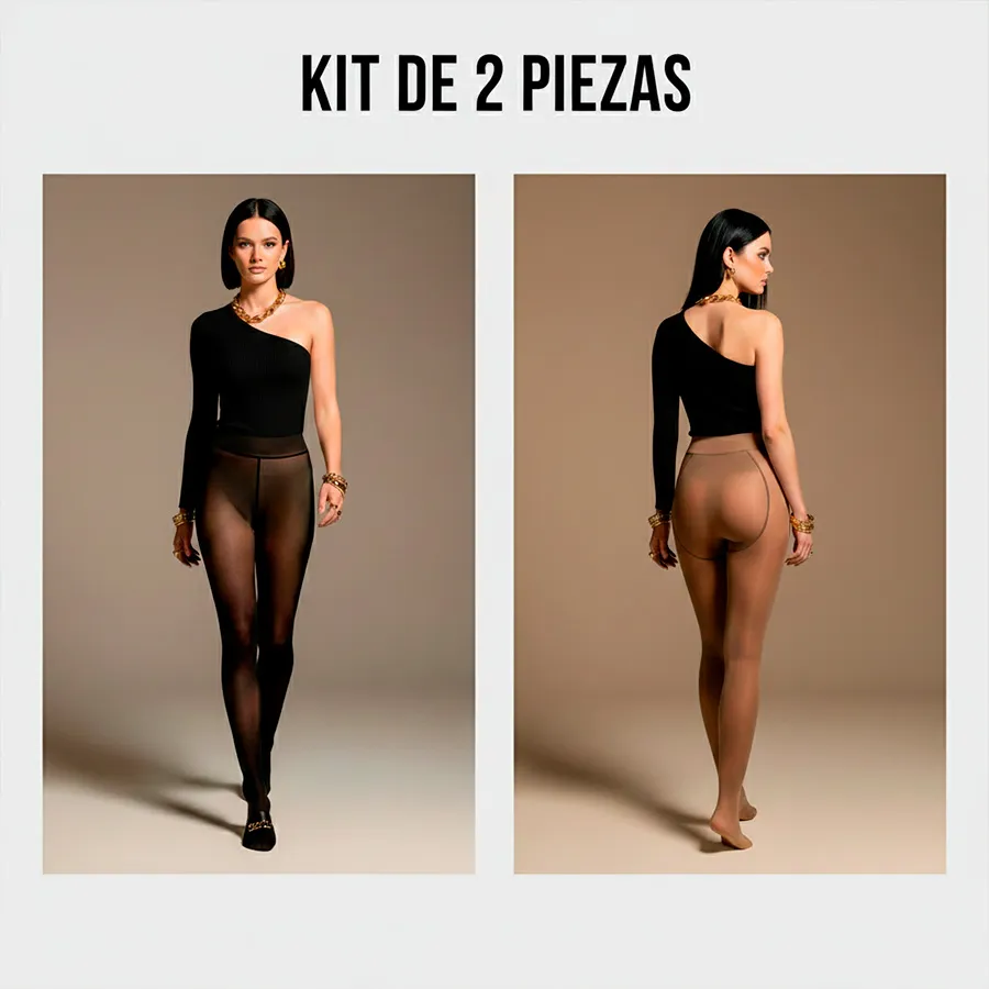 3307-UNI-NEGRO KIT DE 2 MEDIAS 6190